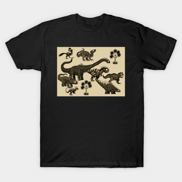 Assorted Dinos T-Shirt by djrbennett